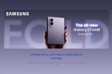 Samsung x SPH Media digital news subscription with Galaxy Z Fold8 bundle promotion