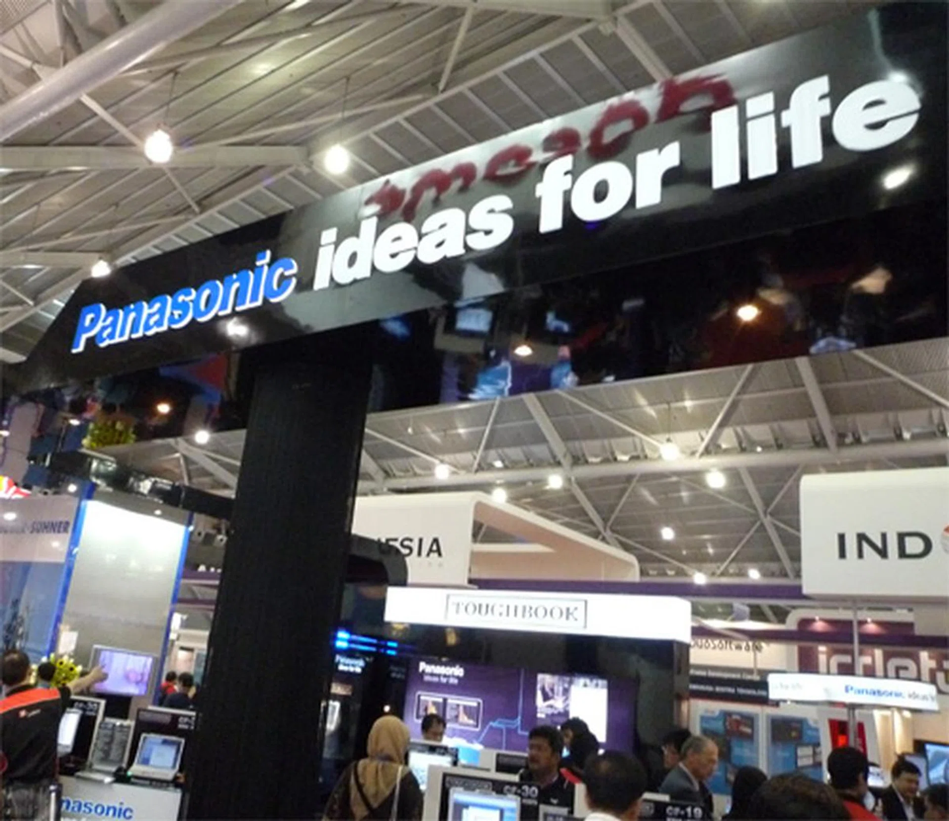  Showcasing its "toughness", Panasonic had a booth a CommunicAsia as well.  