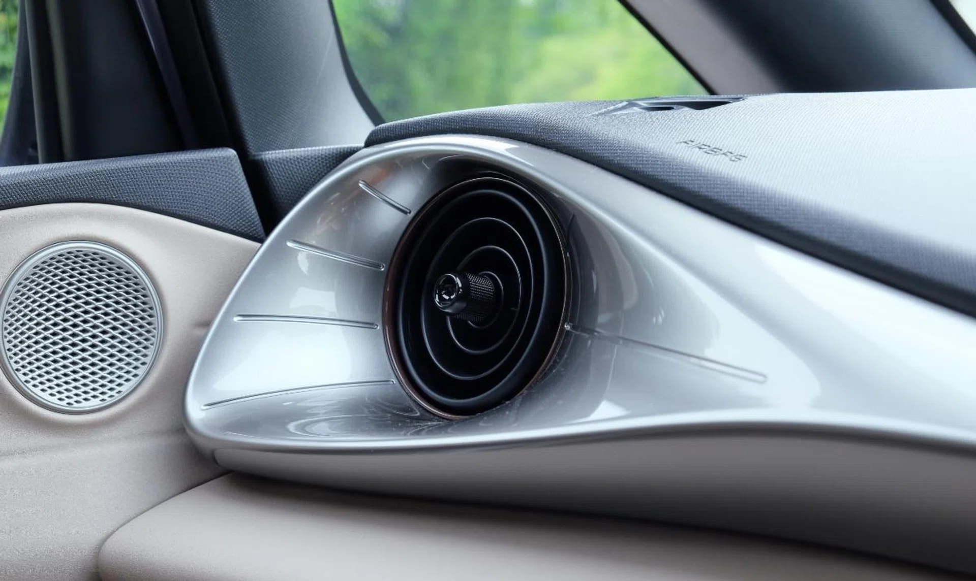 The aircon vents look cool but look a little out of place in a small electric hatchback.