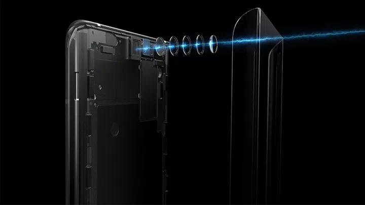 An under-screen 16MP front camera for a true, all-screen display.