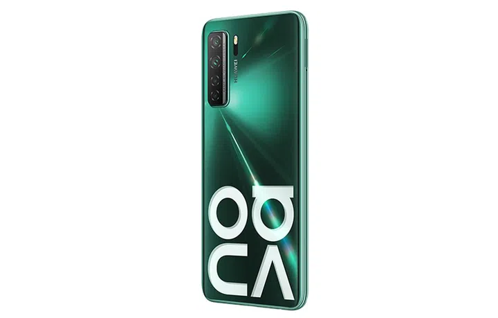 Huawei Nova 7 SE in Crush Green.