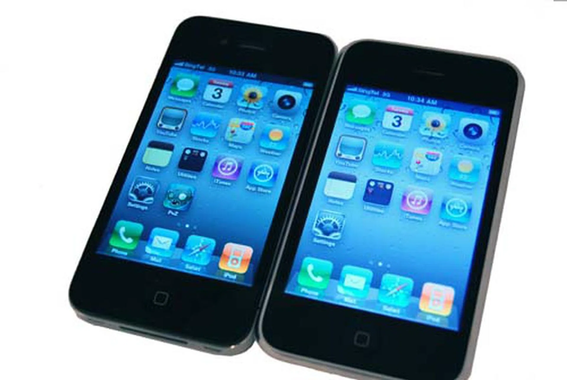 The screen is crisp and clear compared to the older iPhone 3GS.