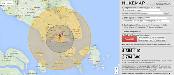 Here's one with projected casualties.