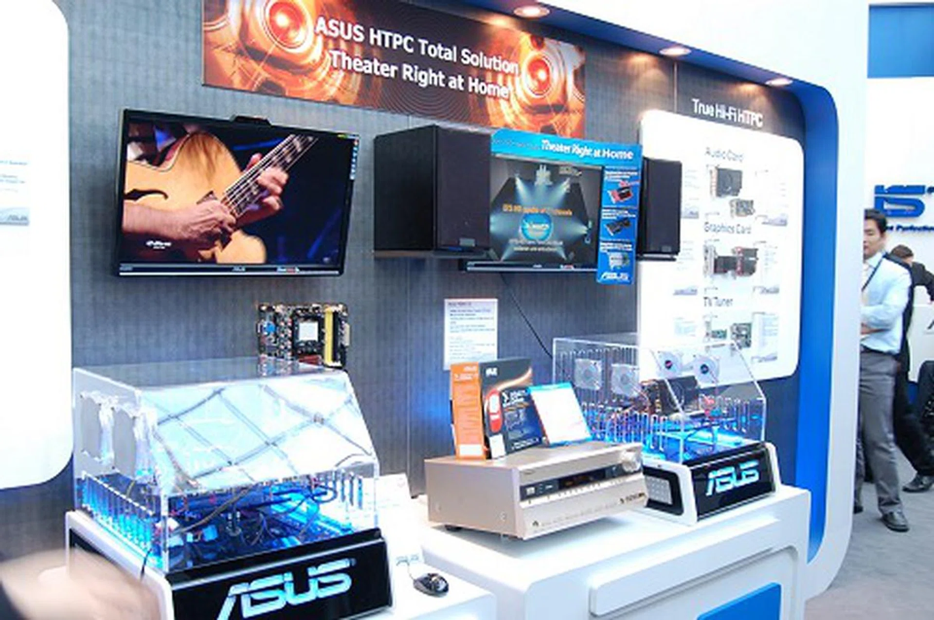  ASUS also had a special HTPC corner showcasing their solutions contributing to the HTPC ecosystem such as their IGP motherboards and sound cards.  