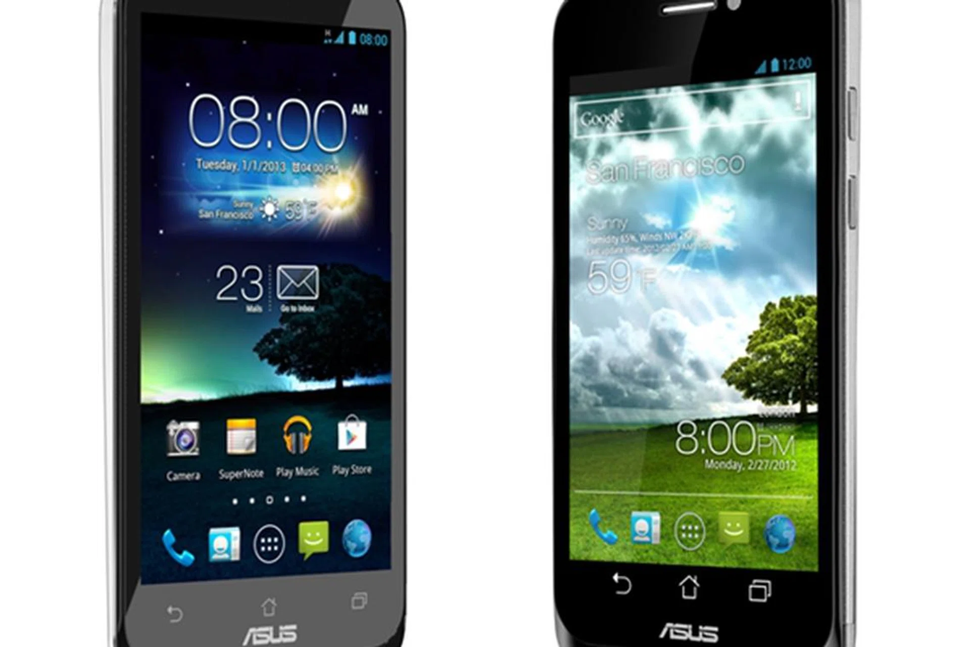 Introducing the new ASUS PadFone 2 (left) and the original PadFone (right).