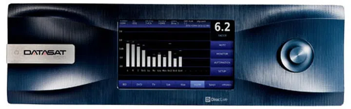 Front view of Datasat's RS20i platform.