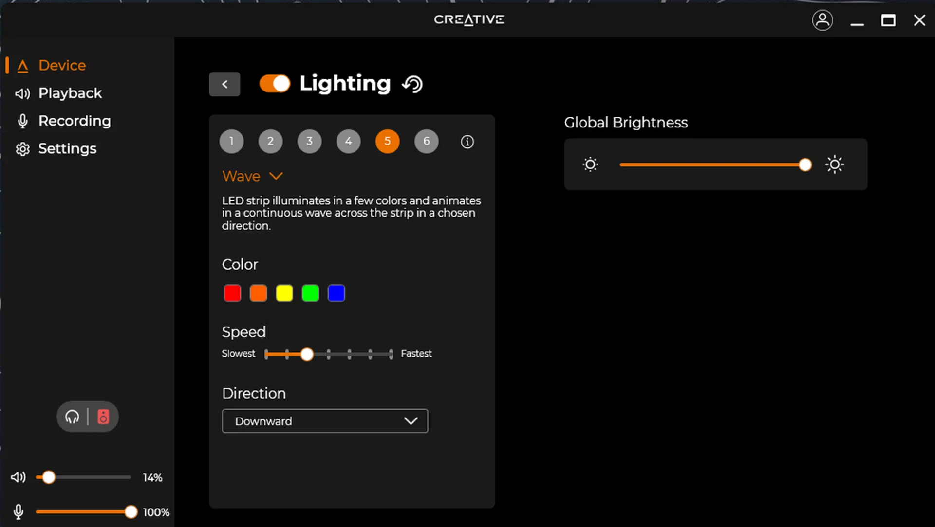 The RGB light is customisable.