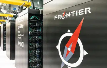The Frontier supercomputer. (Image source: US Department of Energy)