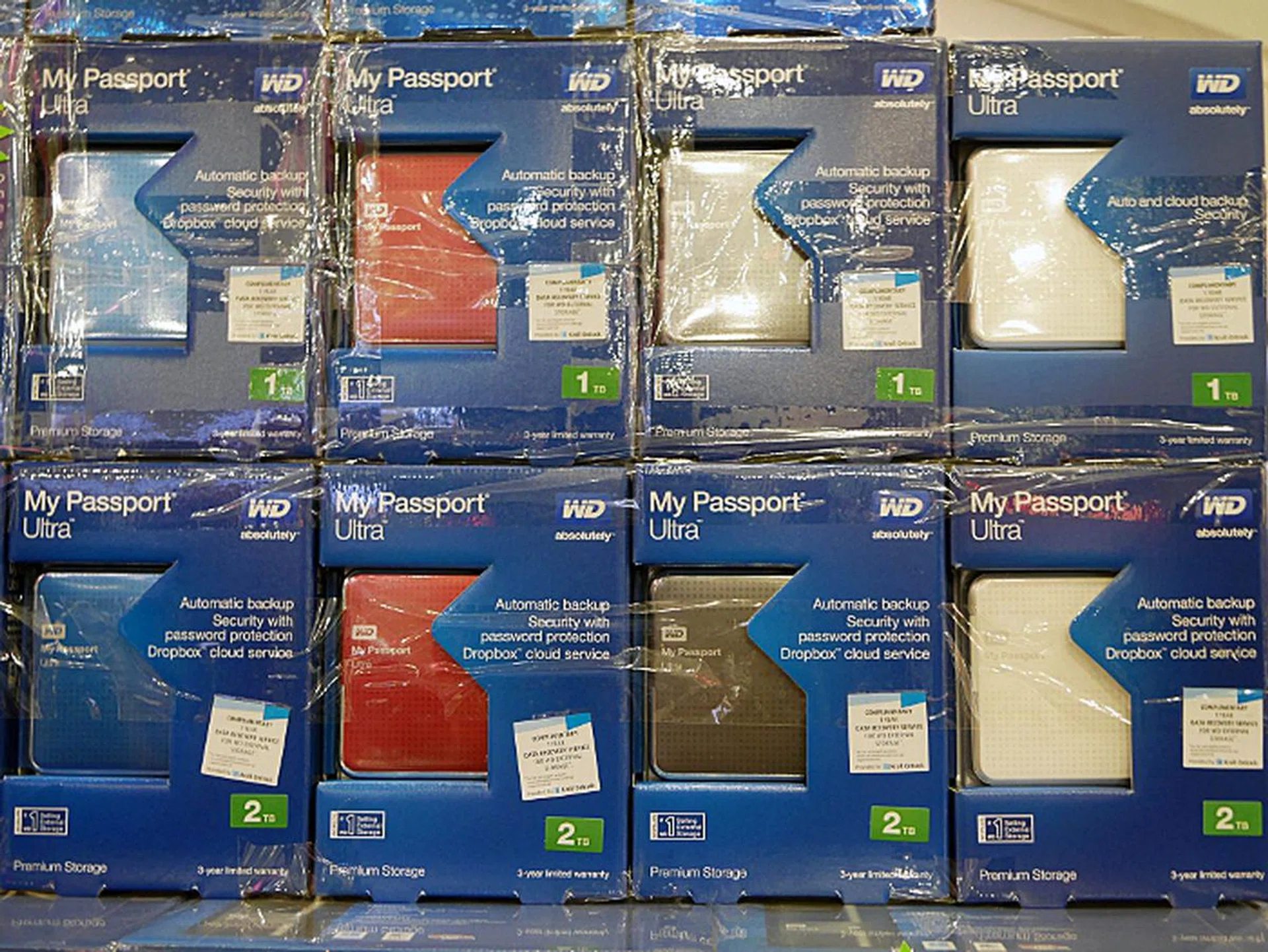 The most basic WD portable HDD, the My Passport Ultra goes for $85 (1TB) and $169 (2TB). 