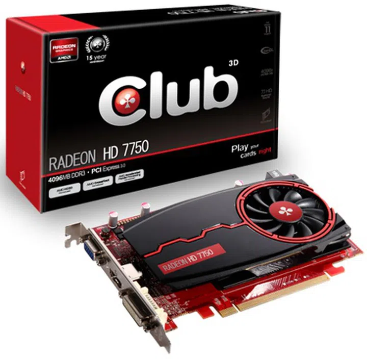 Club 3D Radeon HD 7750 4GB DDR3 (Image source: Club 3D)