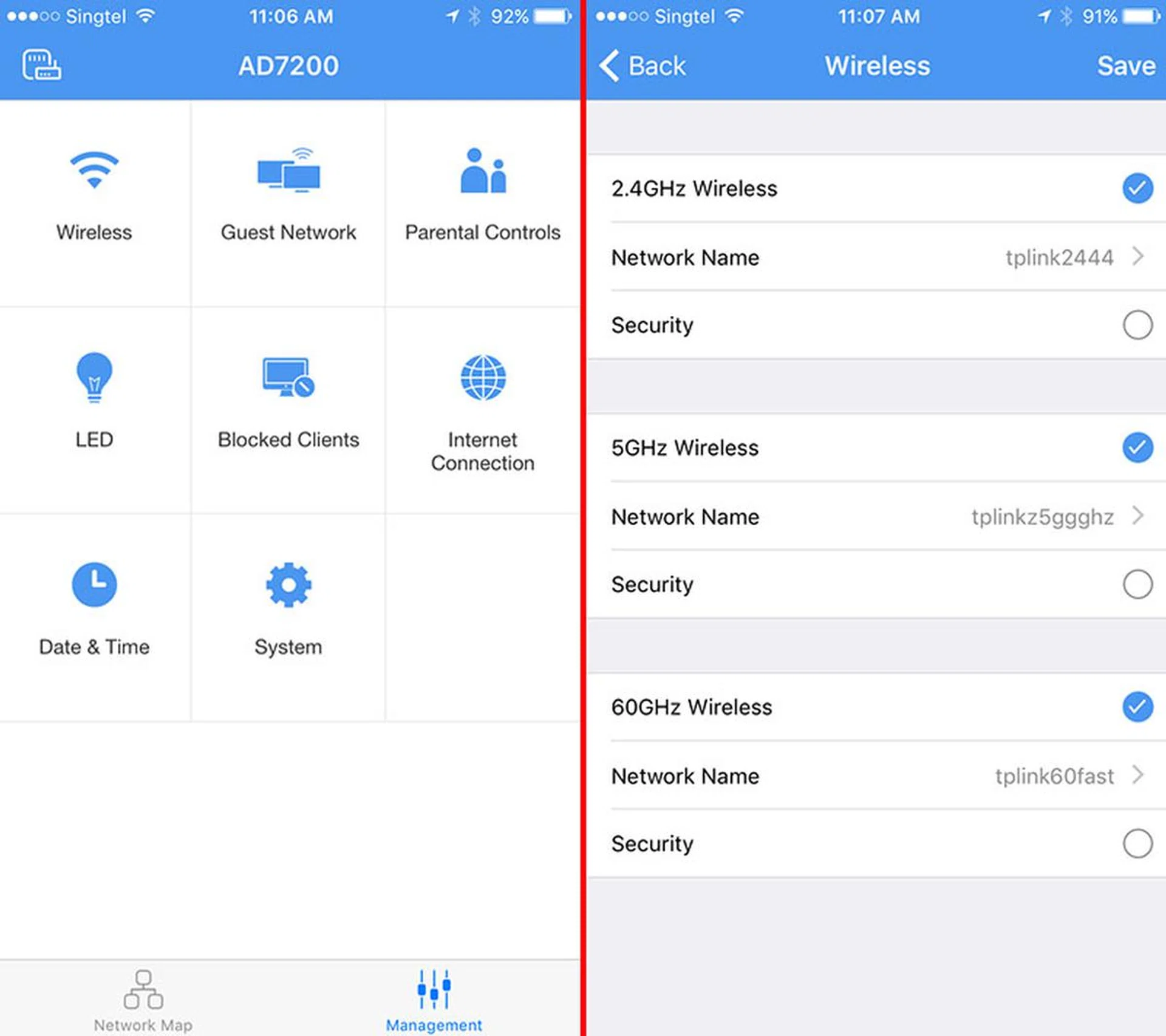 The Tether app is fairly basic, but that's the case for most router apps.