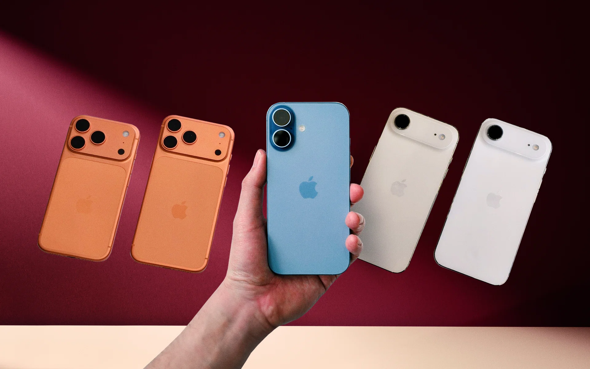 The Apple iPhone 17 and Air models.