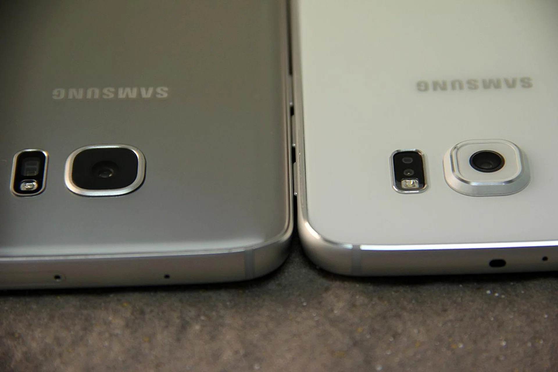 Samsung Galaxy S7 (left) and Samsung Galaxy S6 (right). Notice the difference in the camera bump size?