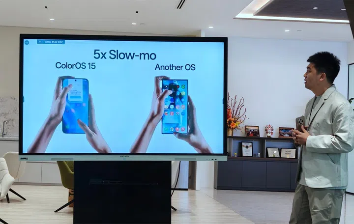 OPPO's ColorOS 15 technical demo and presentation in OPPO's Singapore HQ. Click the image to read the article. Photo: HWZ.