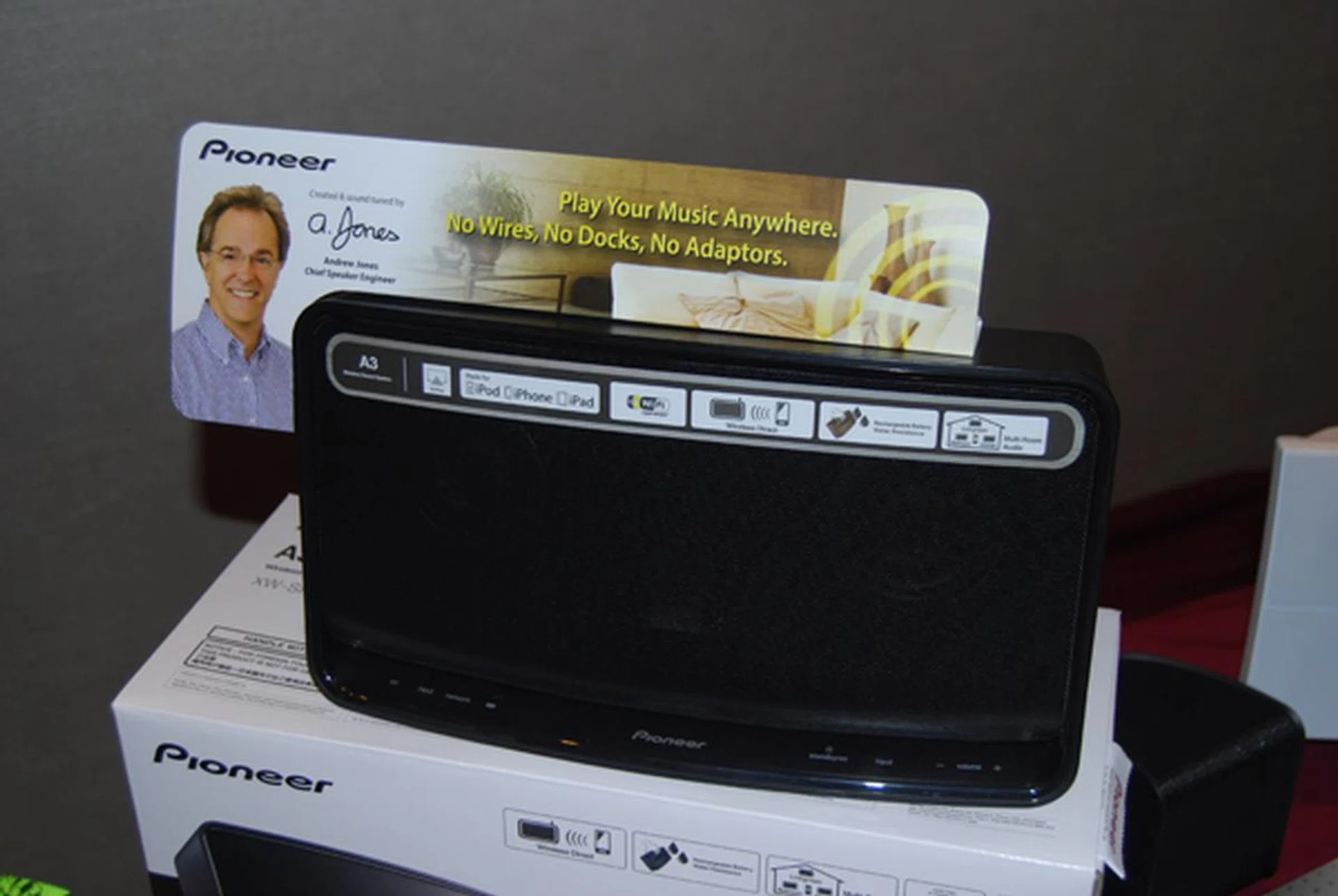 The Pioneer XW-SMA3-K is another wireless, portable speaker on the market.