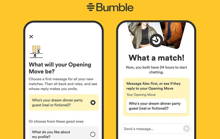 Once a match is found, you have 24 hours to start chatting or it will expire. (Image Source: Bumble)