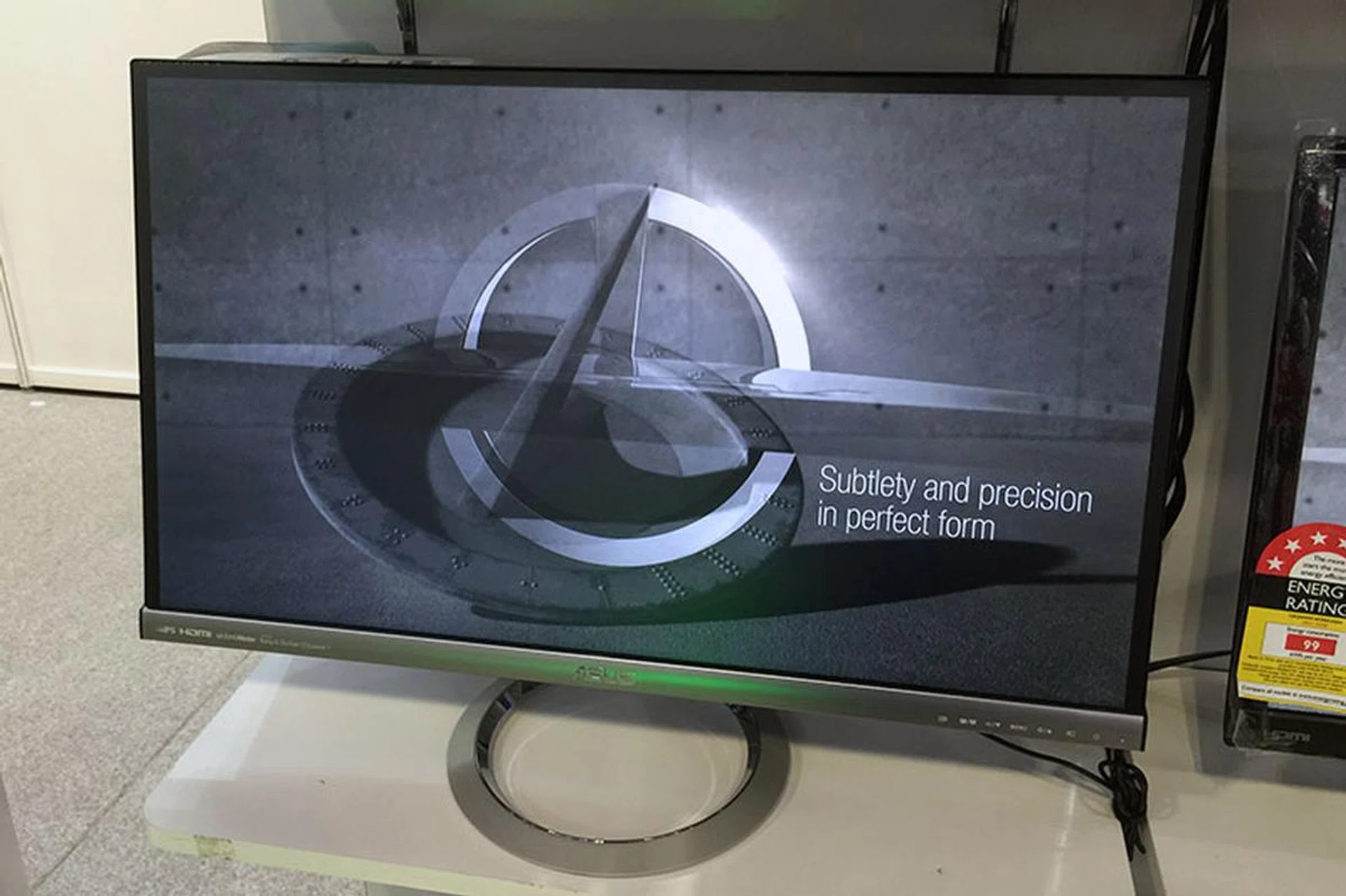 This ASUS MX279H is a Full HD AH-IPS LED display. It sports a frameless design, ASUS' SonicMaster tech (co-developed with Bang & Olufsen ICEpower) for premium immersive audio, and dual HDMI ports. Going for $499.