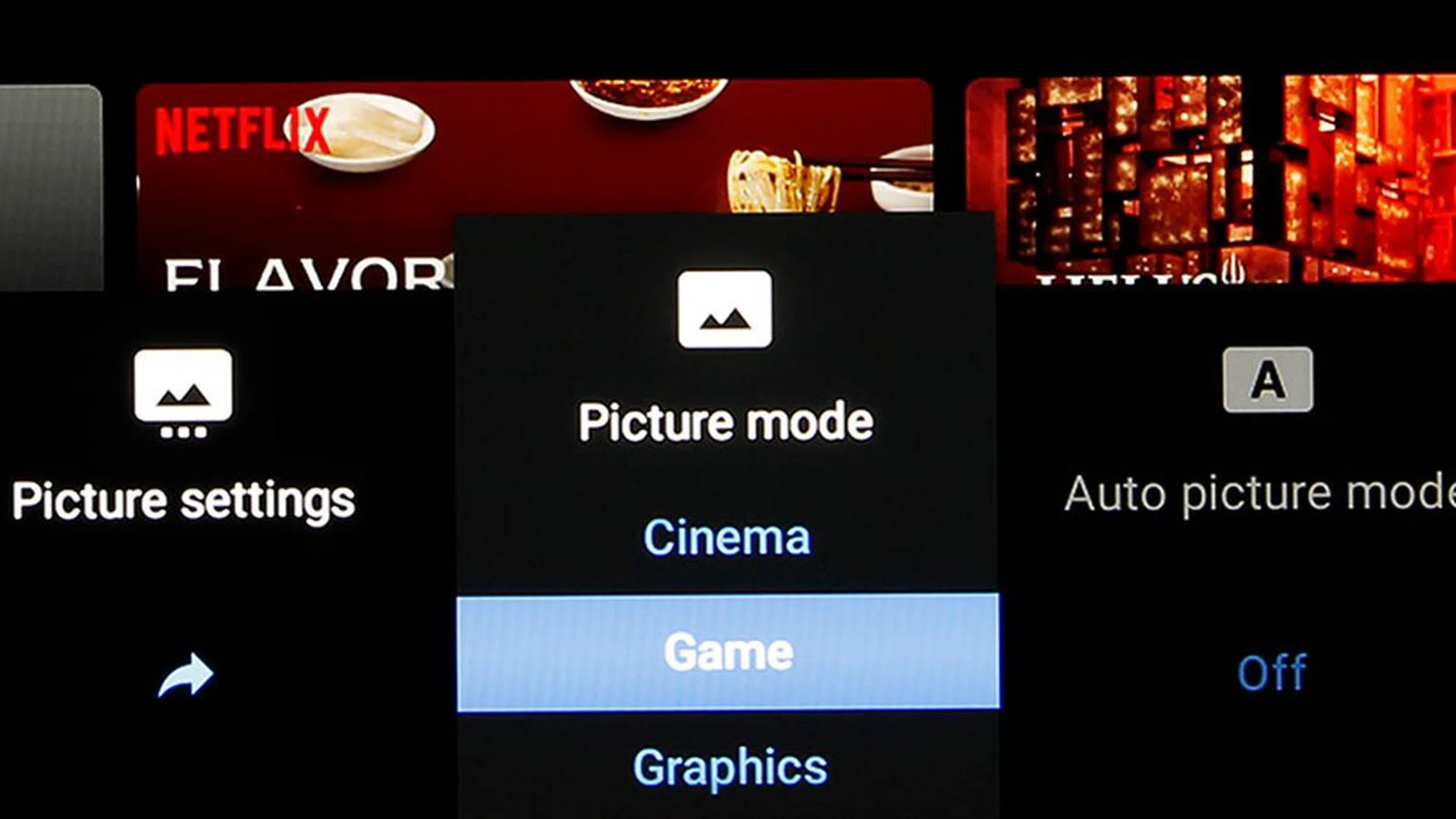 Remember to manually engage Game picture mode when playing games to get the lowest input lag.