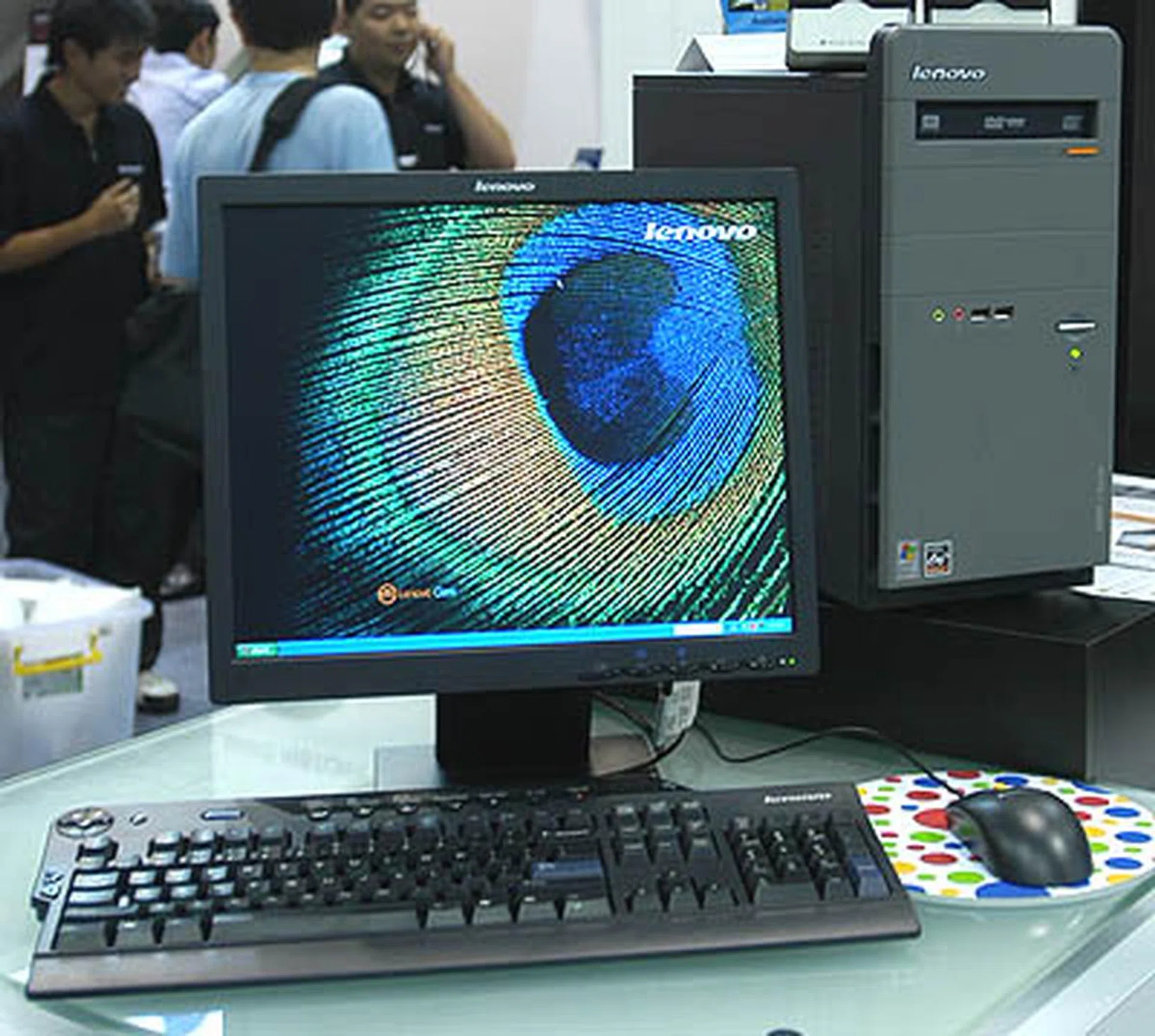 The workhouse of the Lenovo ThinkPad line, the X60, was displayed at the Lenovo booth and it goes for S$3,099 up to S$3,499, depending on the configuration. It's guaranteed to last you a while thanks to the additional 8-cell battery thrown in for free.