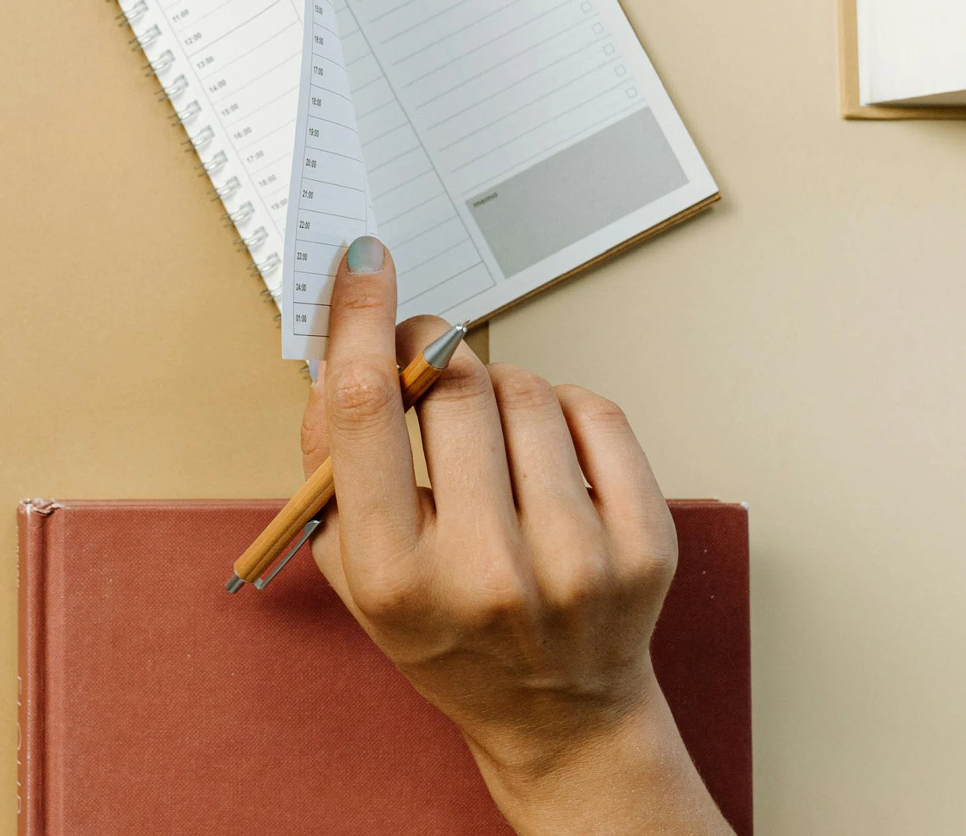 Image of someone using a notebook