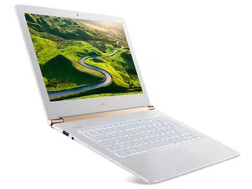 The Aspire S 13 in Pearl White. It is also available in Obsidian Black.