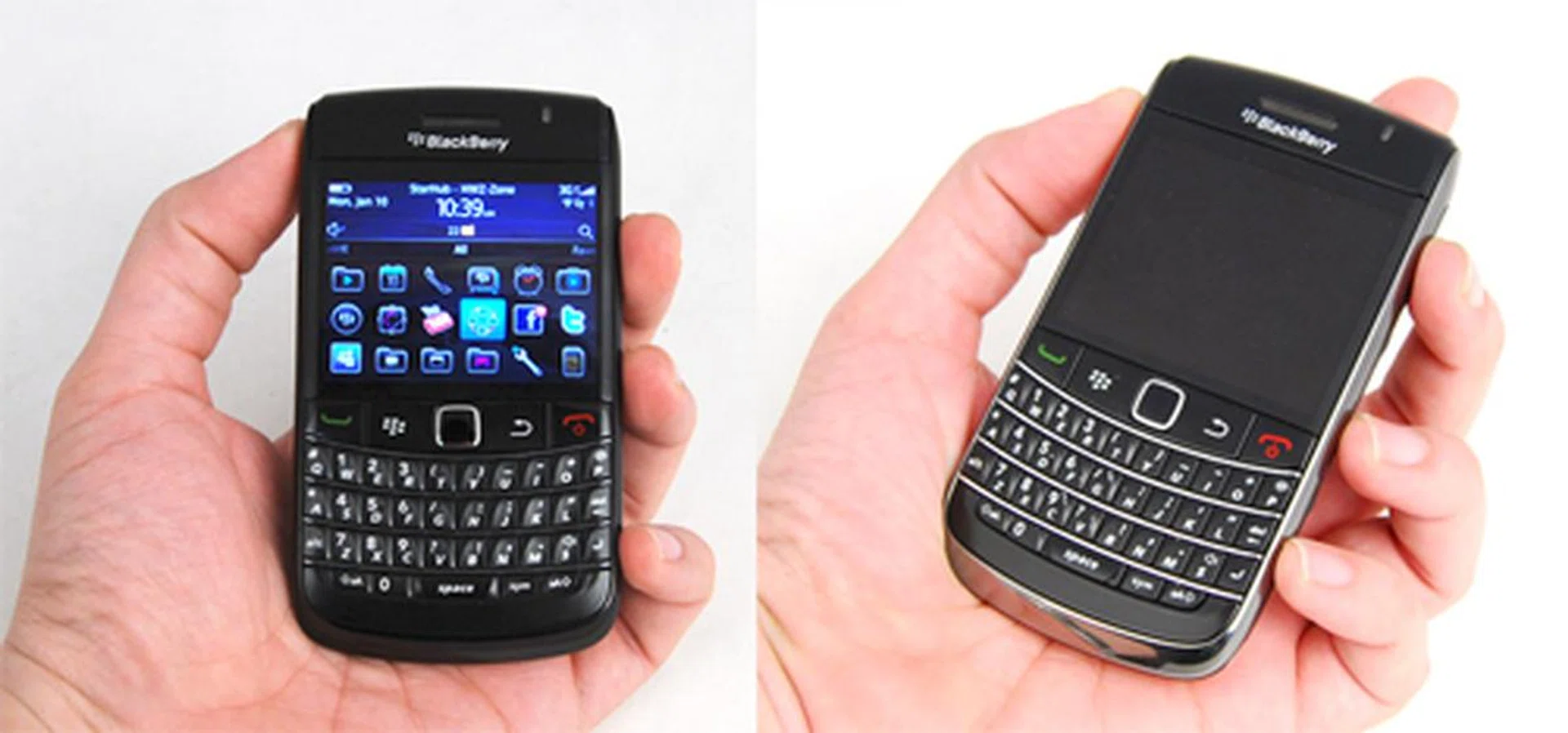 Nothing much has changed for the Bold 9780. Same size, same keyboard. The only discernible difference is its black borders, unlike the Bold 9700's glossy and shiny choice.