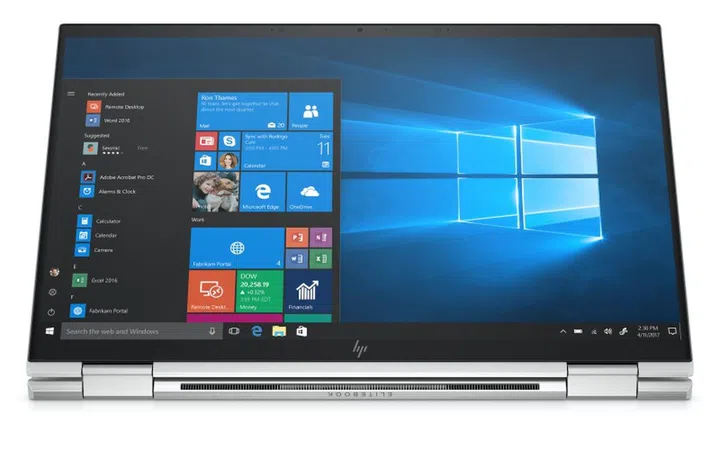 The slightly smaller 13.3-inch EliteBook x360 1030 G7 in stand mode.