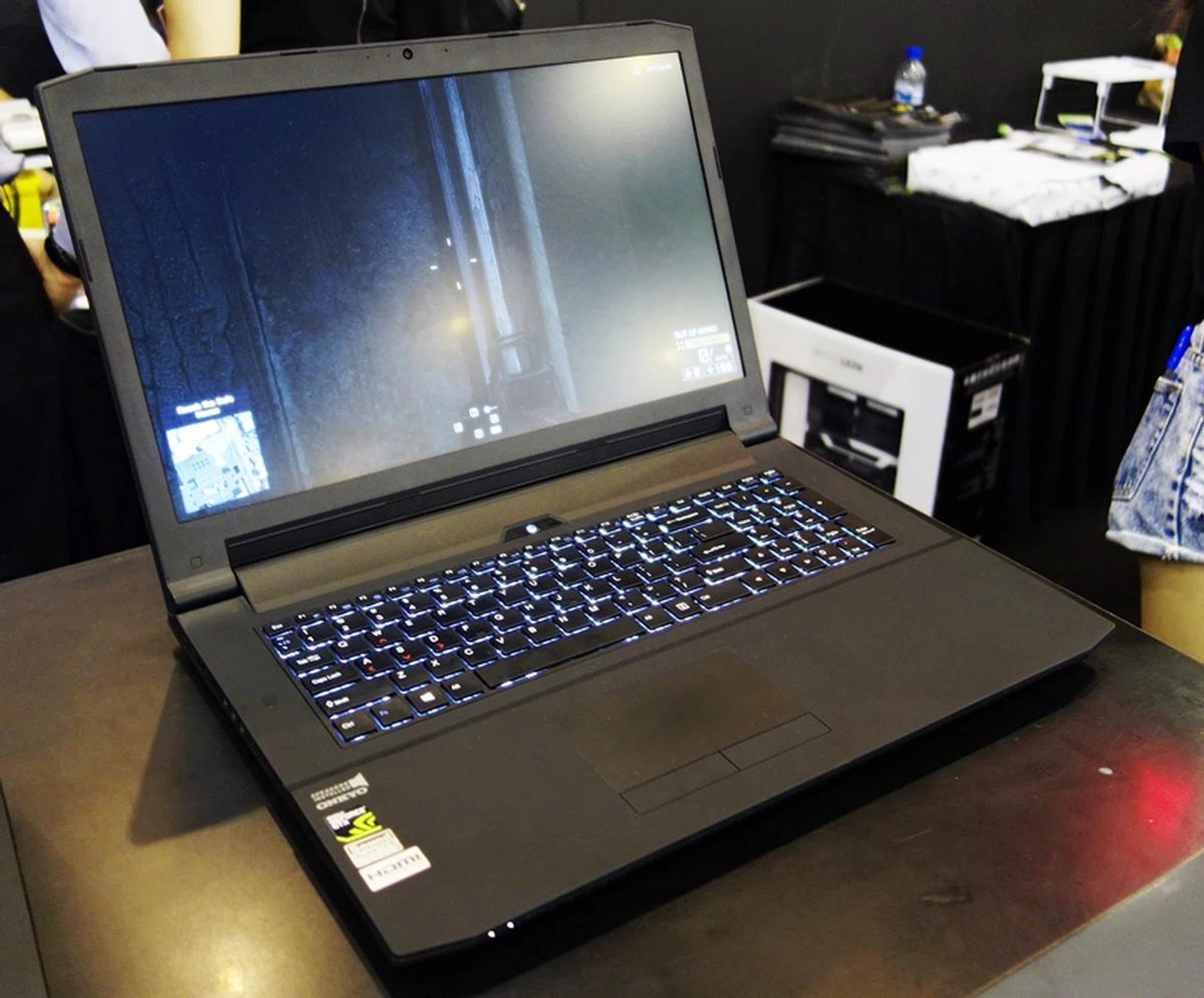The Aftershoch SM-17 features a not-commonly-seen NVIDIA GeForce GTX 965M graphics chipset, and its touted performance is close to that of the GTX 970M, and costing less. The gaming notebook is powered by an Intel Core i7-6700U CPU, with 16GB of DDR4 system memory. Its large 17.3" full HD display has a matte finish to reduce glare. Its storage needs are taken care by a 1TB HDD; the system is priced at $1,874 (UP: $2,079)