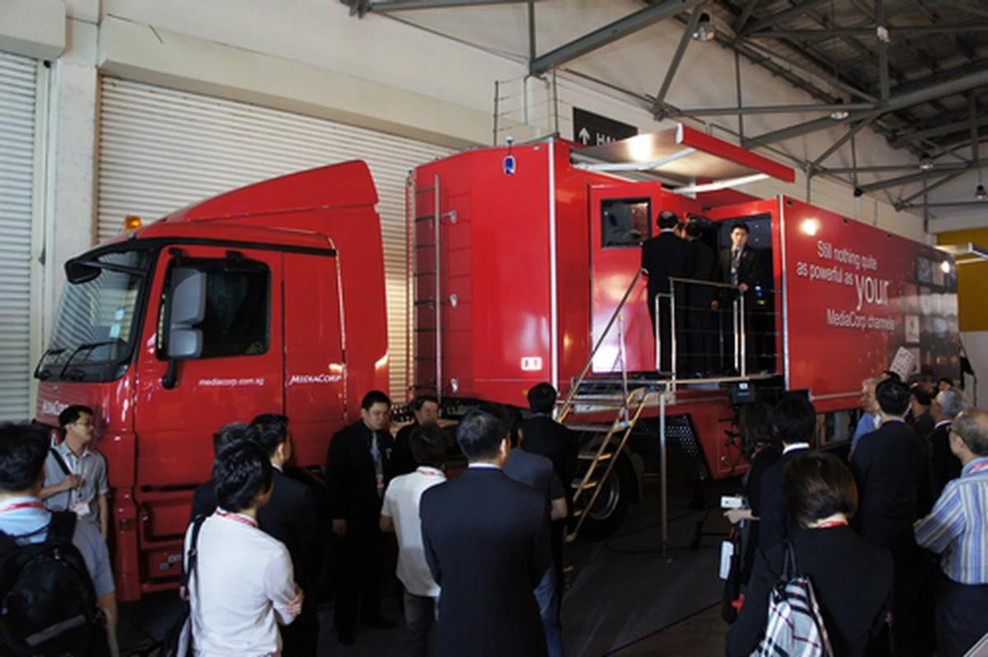And to close it off, the most unique booth of the show must be Mediacorp's big, red truck.