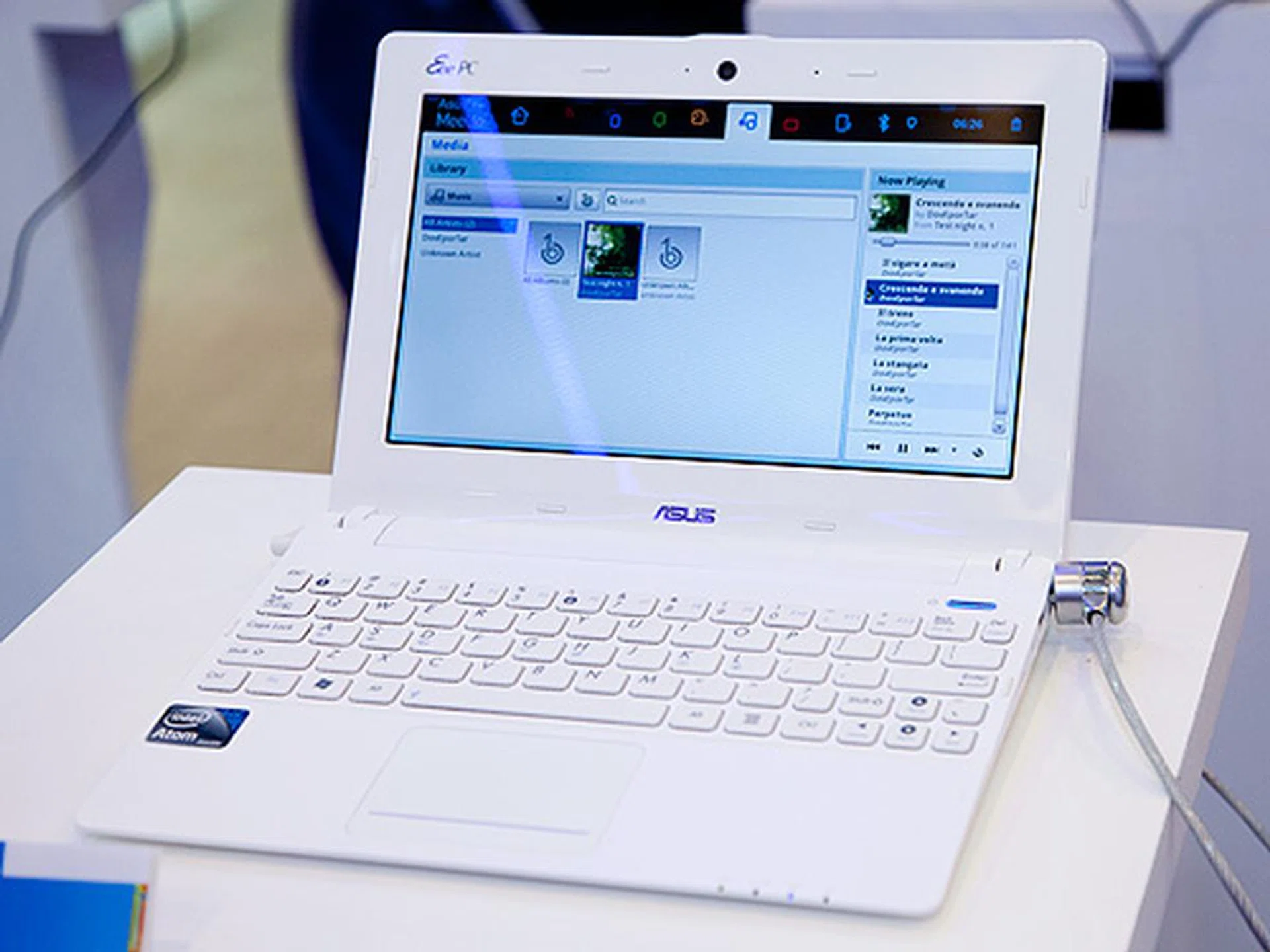 The ASUS EeePC X101, also based on the 1.33GHz single-core Atom N435 processor, is seen here running MeeGo.