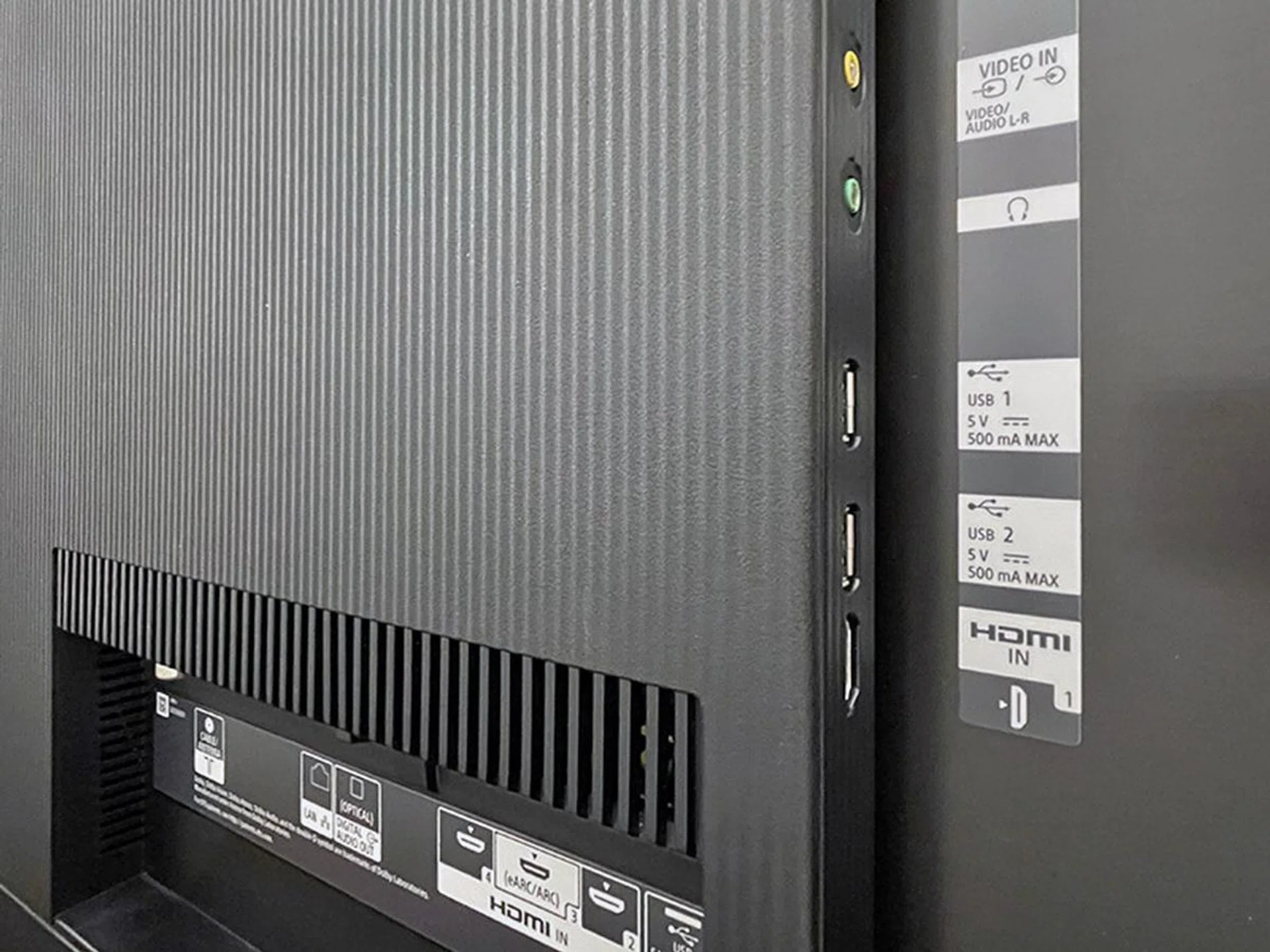 A few of the ports are on the side for easier reach.