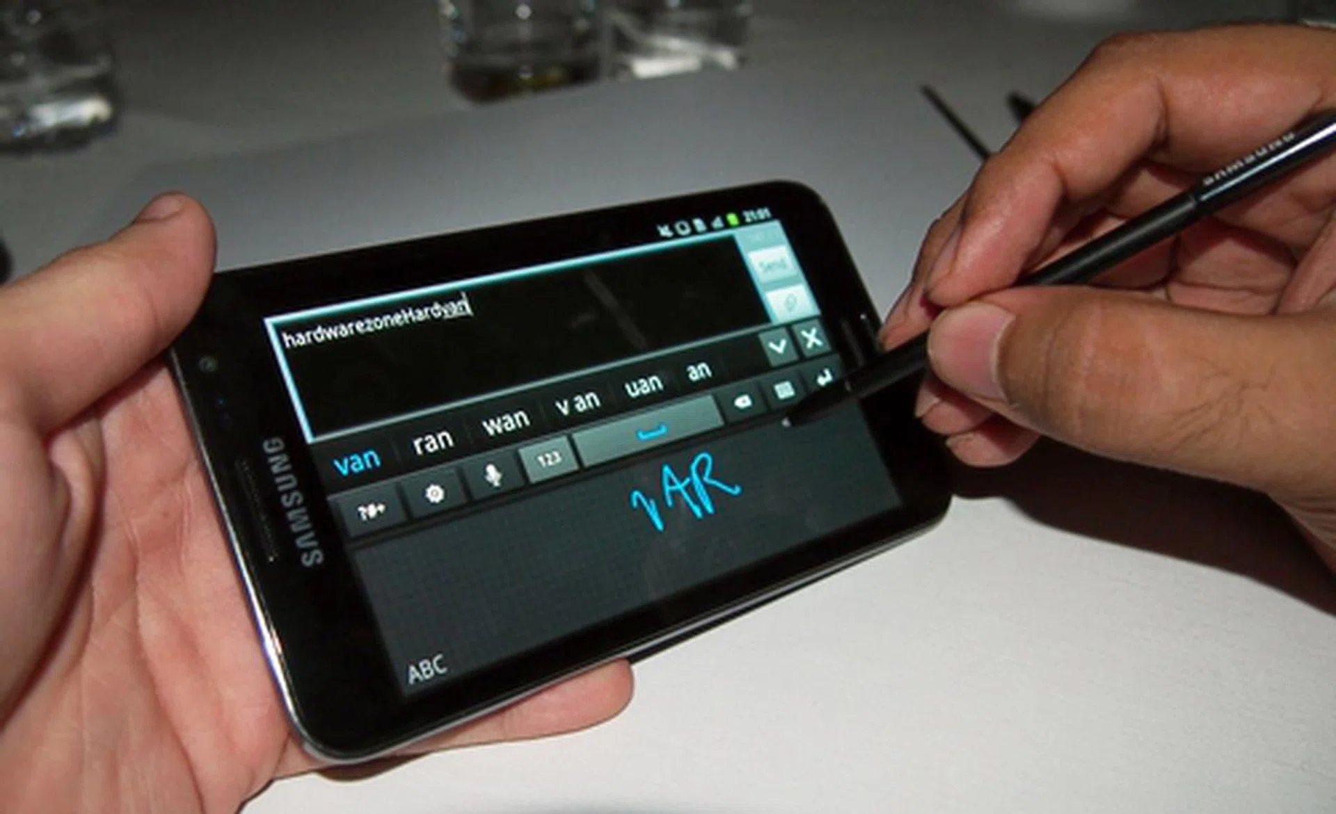 You can use the S Pen for typing out messages if you find touch typing to be a chore. 