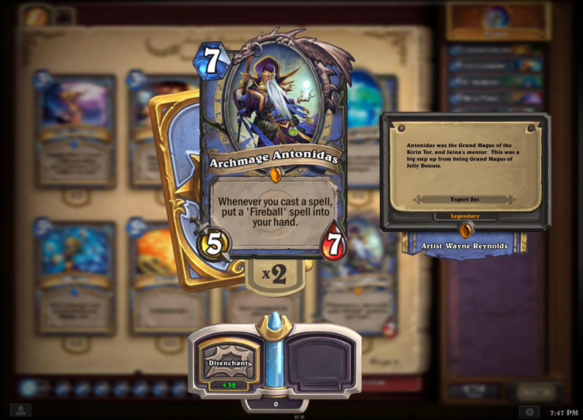Cards can't be traded in Hearthstone, but you can destroy unwanted cards to craft other cards.