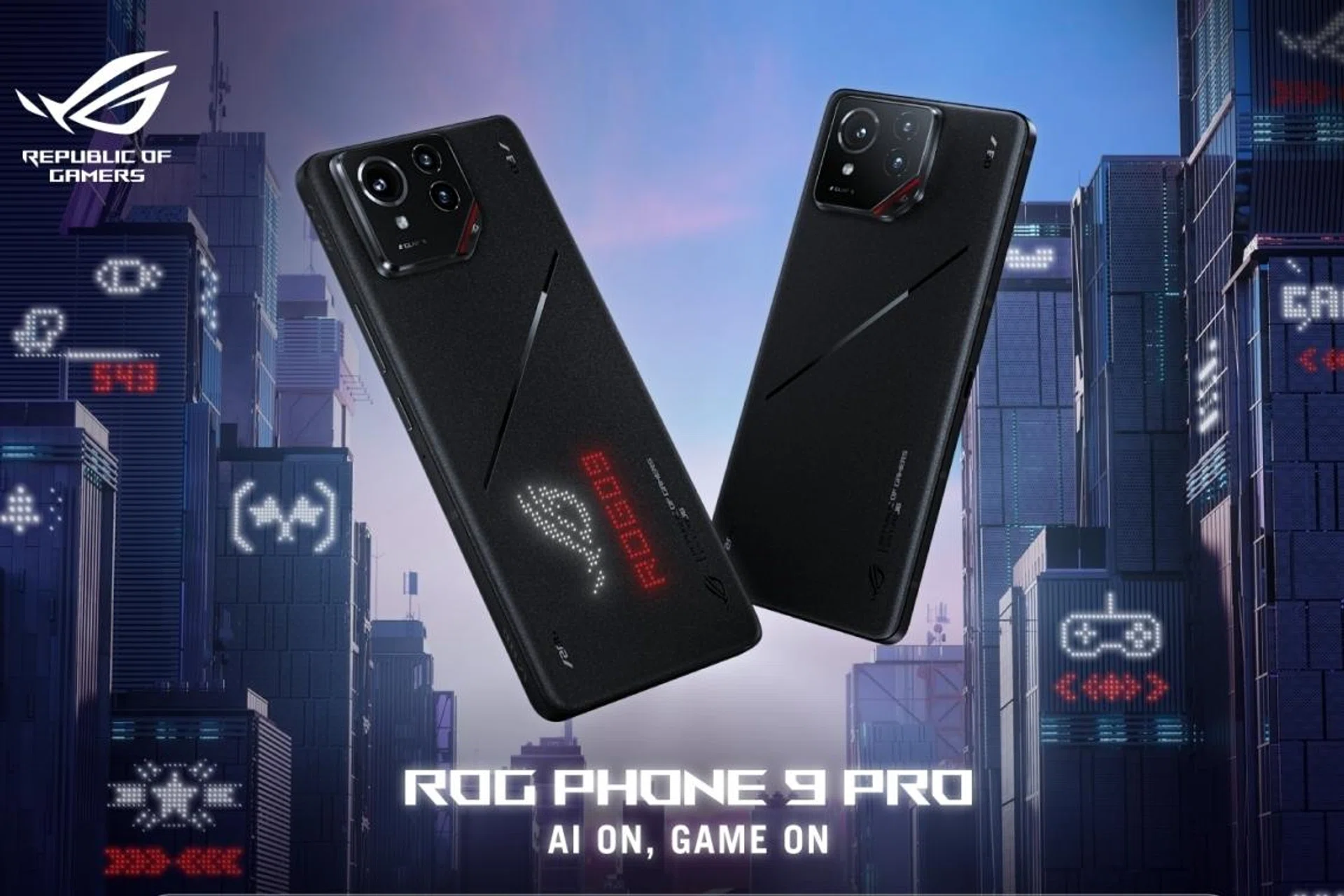 The ASUS ROG Phone 9 Pro gaming phone. 