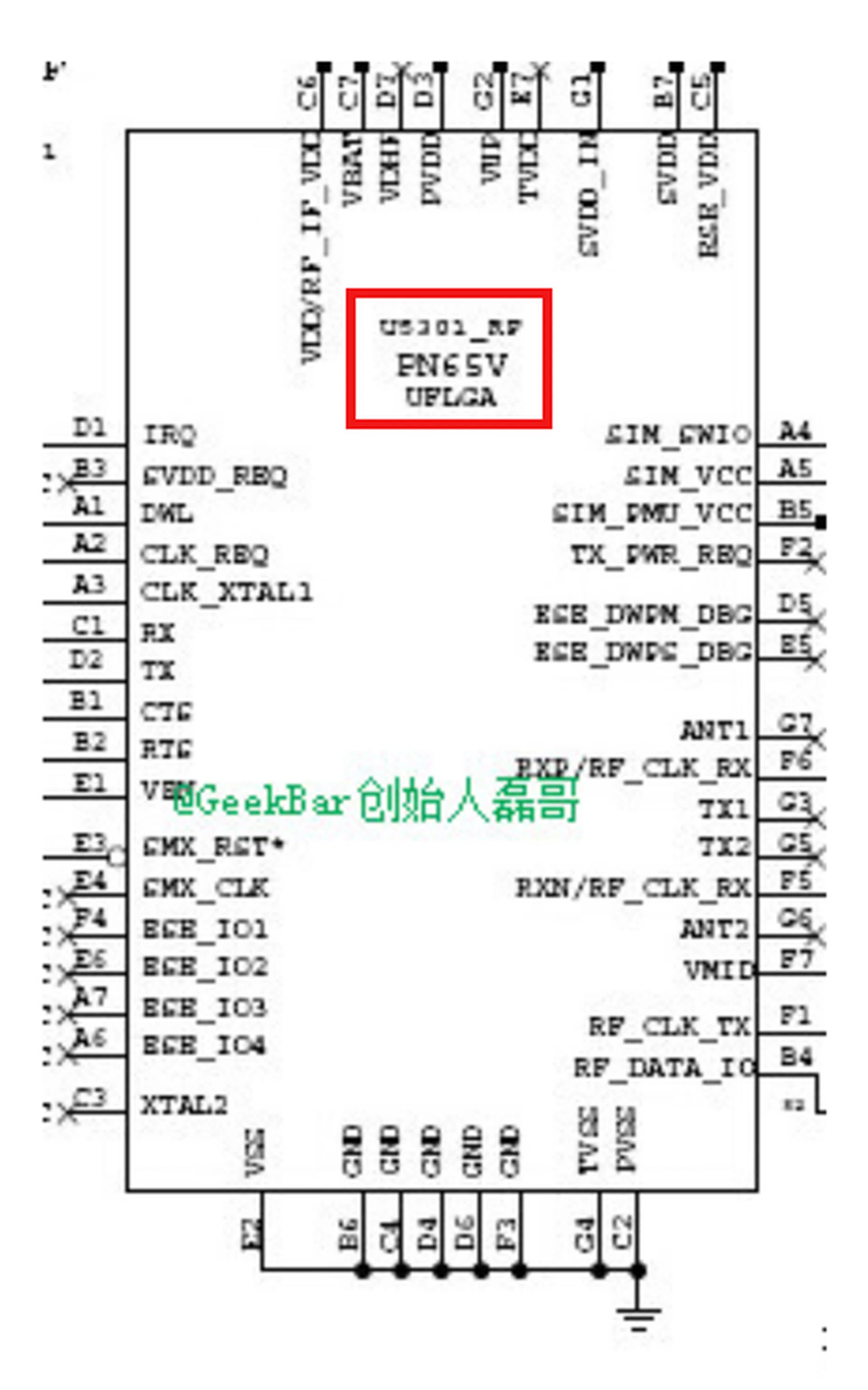 Alleged iPhone 6 schematic showing the presence of an NXP PN65V NFC chip.