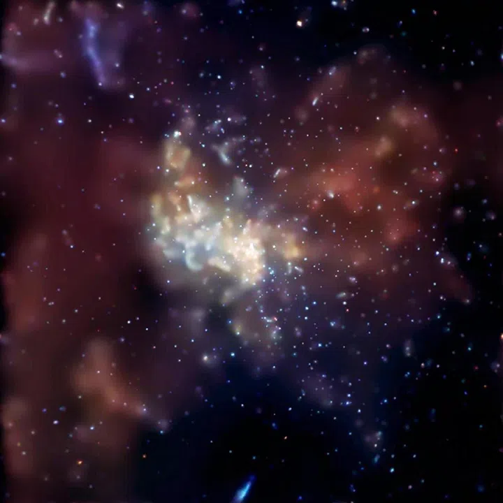 A super massive black hole at the center of the Milky Way known as Sgr A*.