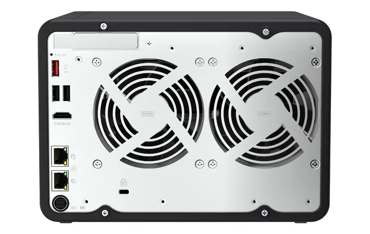 The connectivity options that are available on the TS-664. Image source: QNAP.