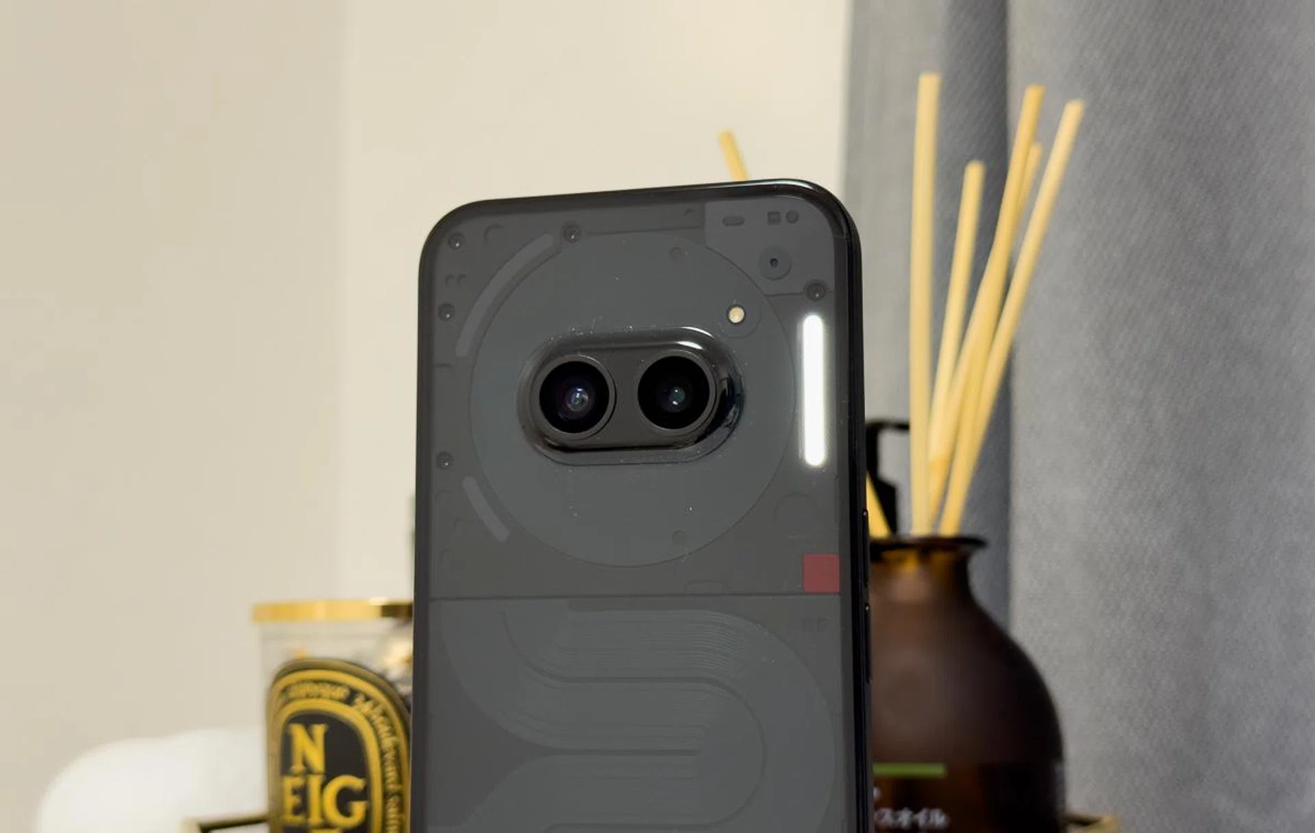 The dual 50MP camera array is encircled by the Glyph Interface lights.