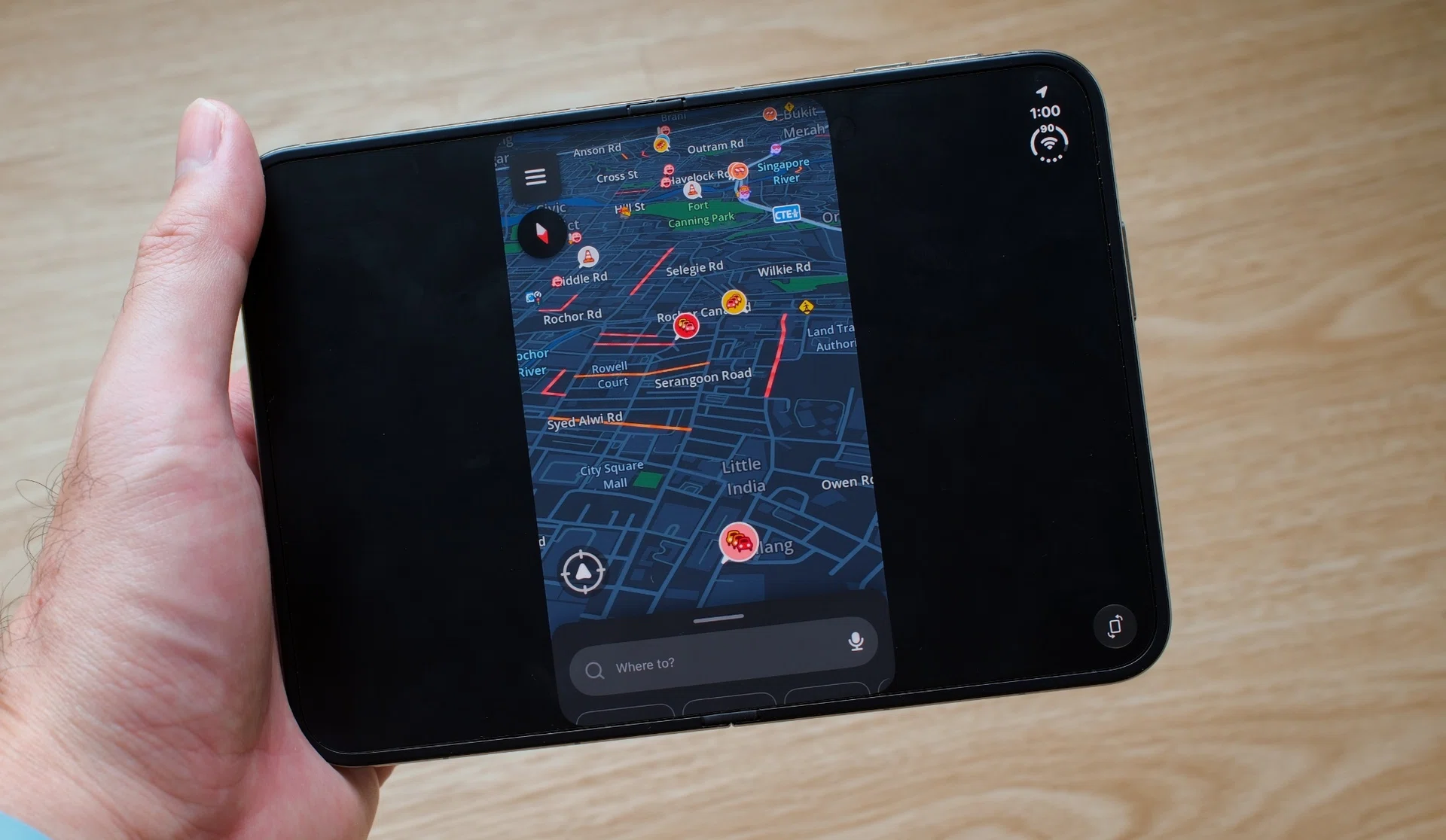 Waze app on iPhone Duo