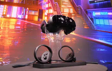The Vivo Focus Vision XR/MR/VR headset for gaming, by HTC Vive. Photo: HTC Vive.