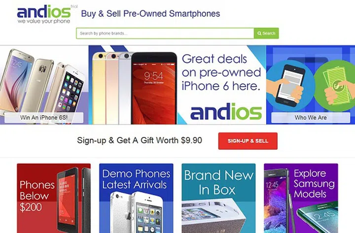 Andios, the new smartphone inspired marketplace.