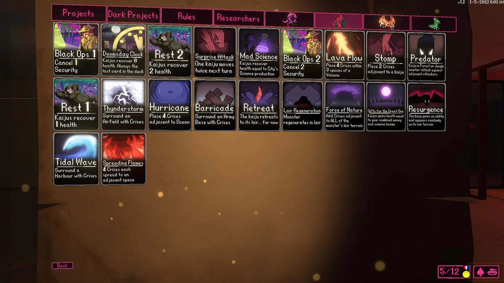 These are among some of the Dark Project cards that the kaiju can play, some of which can really derail your planning.