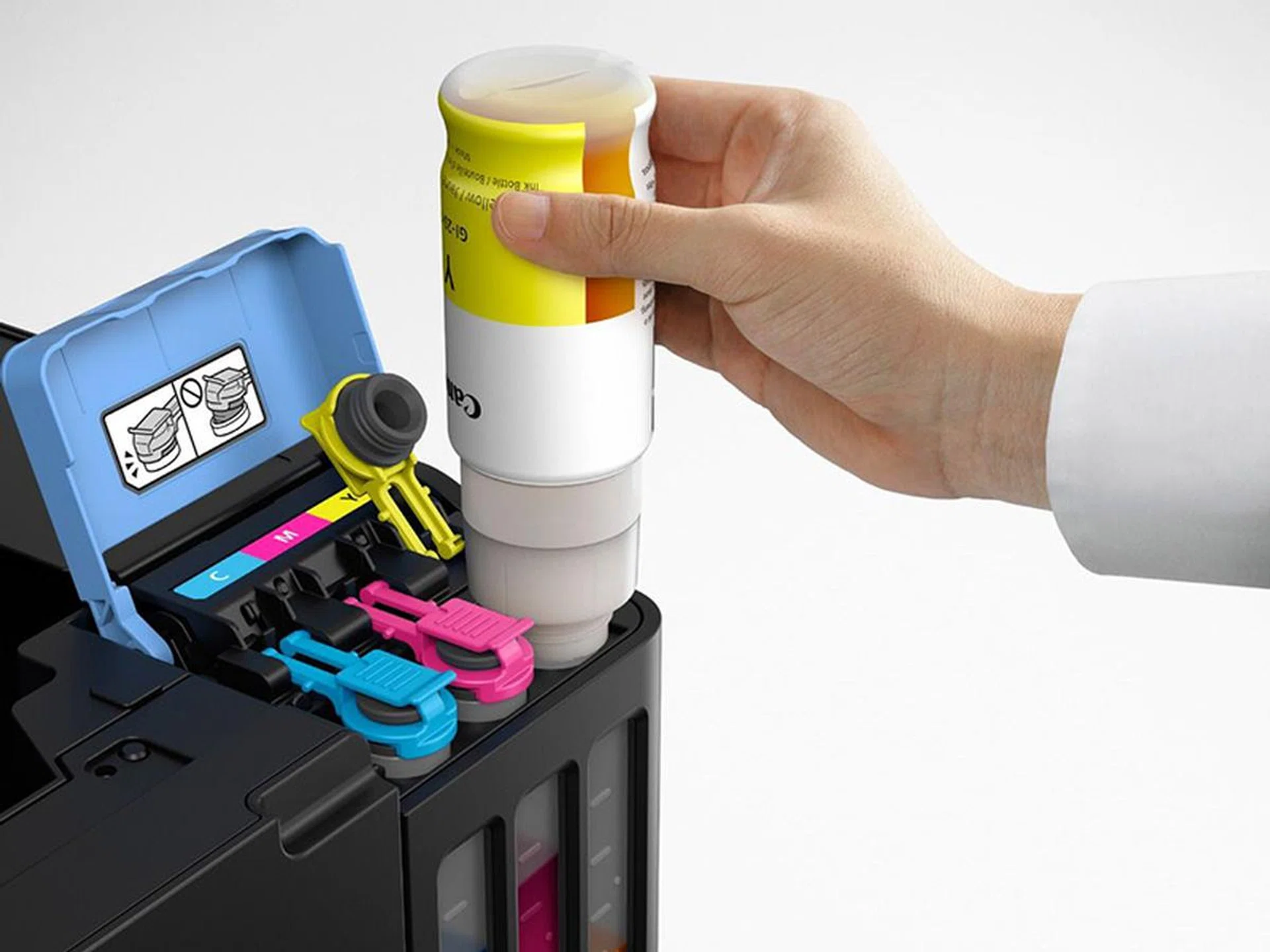 Ink tank printers such as Canon's PIXMA G6070 and G5070 are gaining popularity because of their affordable ink refills. (Image: Canon.)