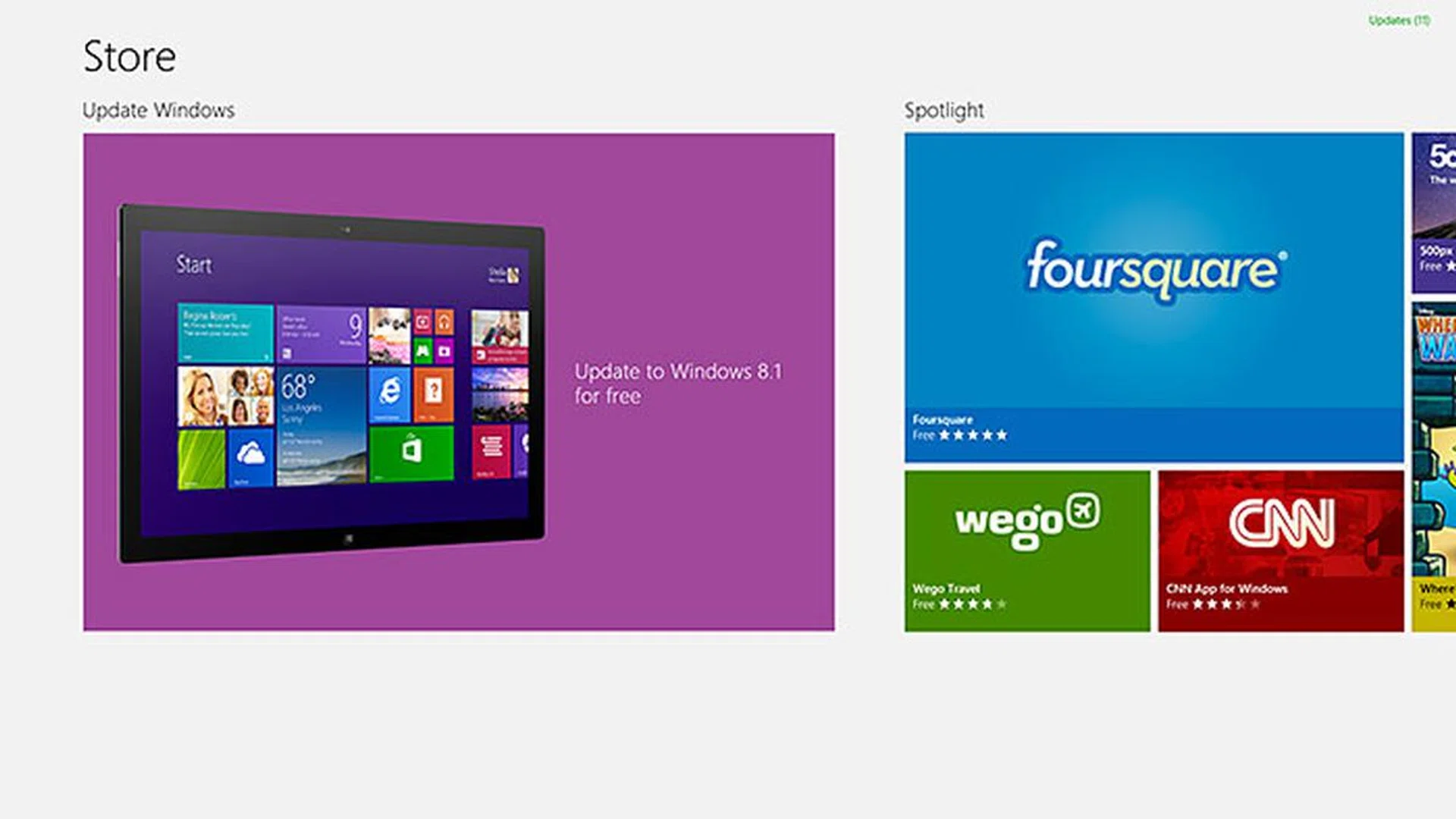 How to update from Windows 8 to Windows 8.1? Just fire up Windows Store, and download away!