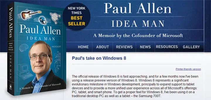 Image credit: Paull Allen, Microsoft