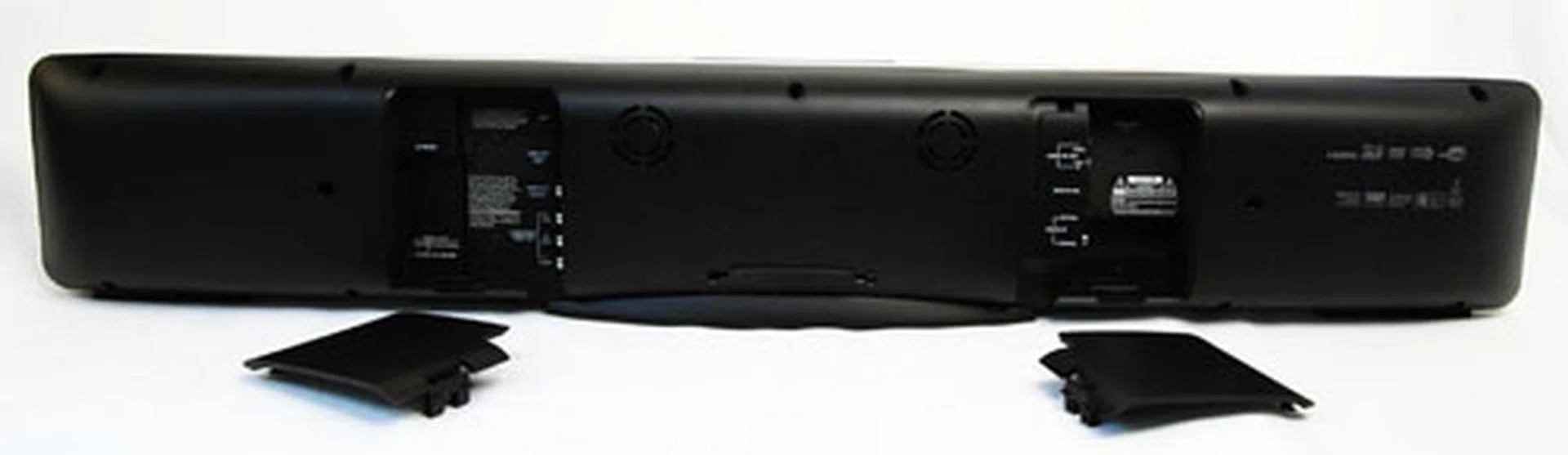 Most of the ports are located at the back of the sound bar with flaps providing cover to conceal the unsightly wires and connections.