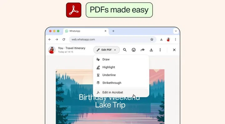Highlight or annotate on PDFs within WhatsApp