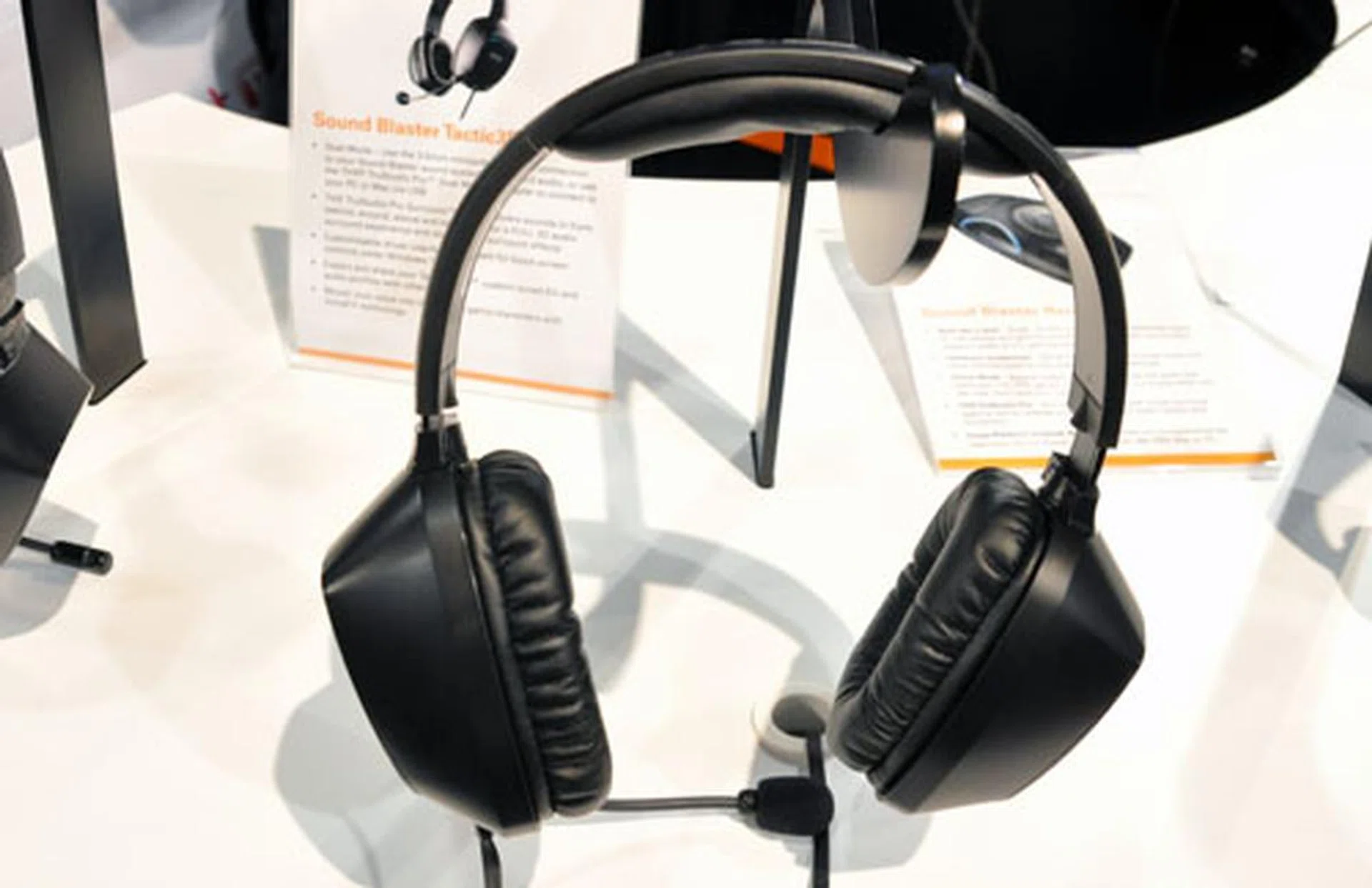 Creative's Sound Blaster Tactic3D Alpha was announced at the show and features USB/3.5mm connectivity. There's THX TruStudio Pro Surround for a 3D audio experience and has customizable touch screen controls for gaming.