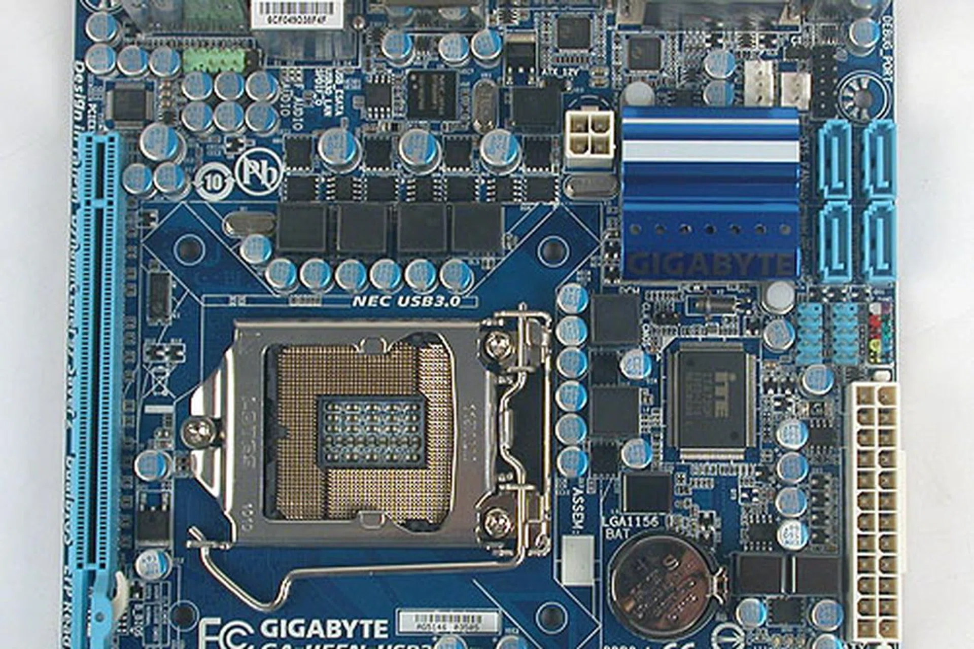 It's a mini-ITX motherboard so space is at a premium. One expansion slot and two DIMM slots are all you can expect to fit on a board of this size. 