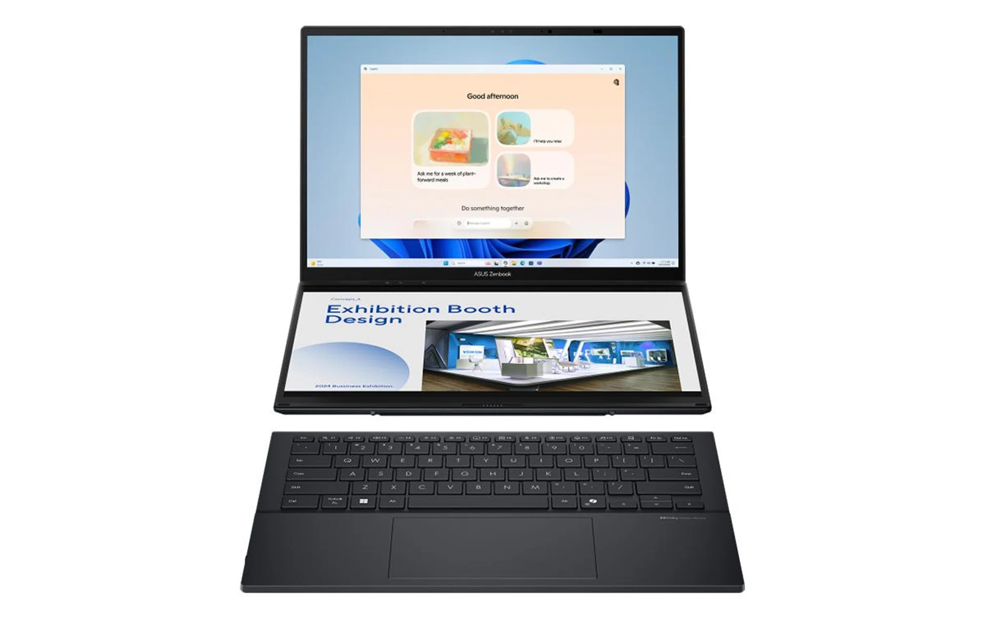 The Zenbook Duo sees an internal upgrade, but otherwise much remains the same. (Image source: ASUS)